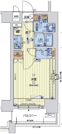 セオリー難波WESTの物件間取画像